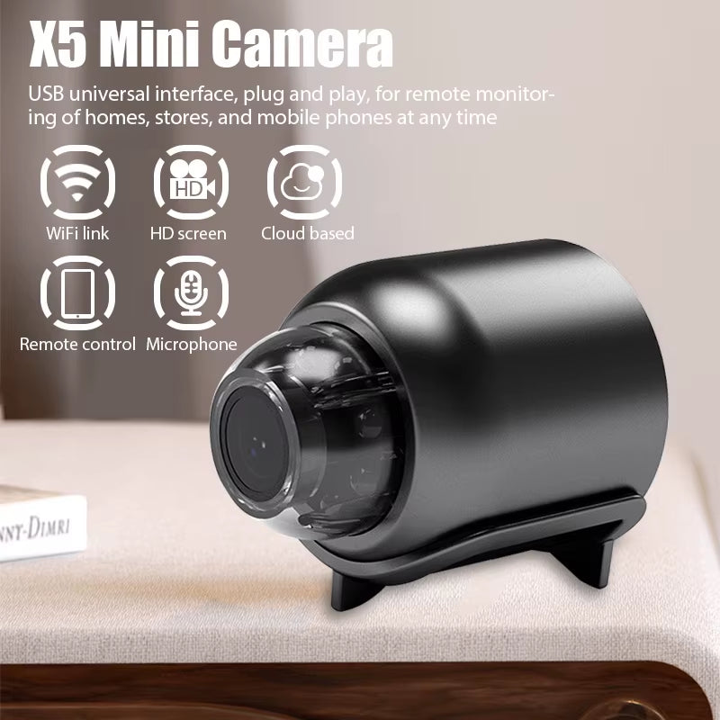 StealthGuard X5 Mini: Smart WiFi Camera with Sound Detection & App Control