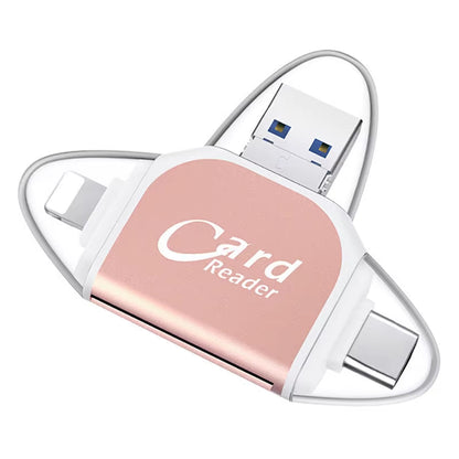 4 in 1 Card Reader Adapter to View Camera Photos and Videos on Windows Phone Android ﻿